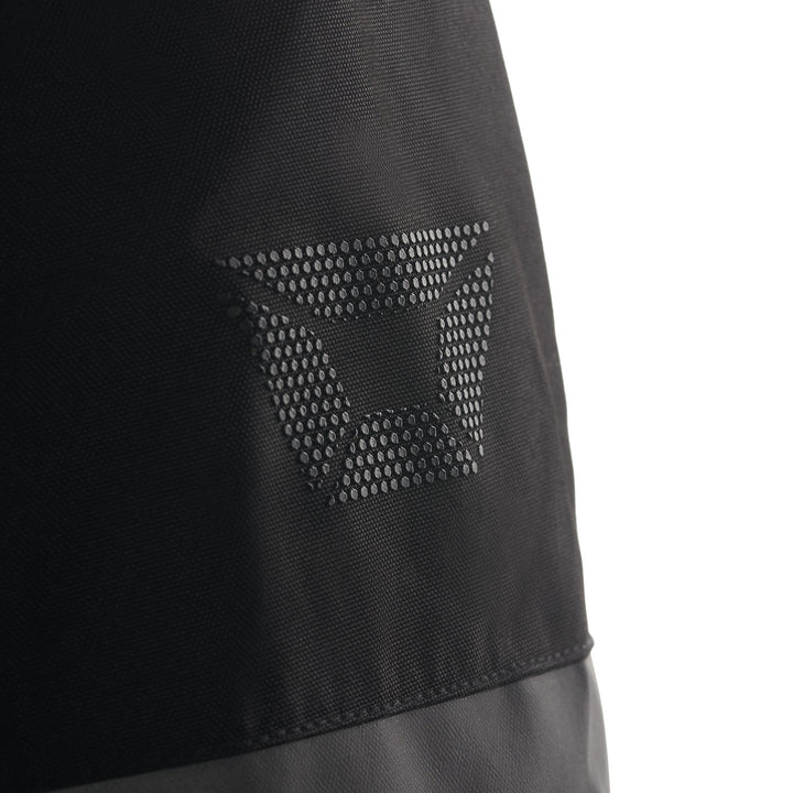 Cortech Aero-Flo 2.0 Jacket Black/Grey - Close-up of Logo Detail on Sleeve