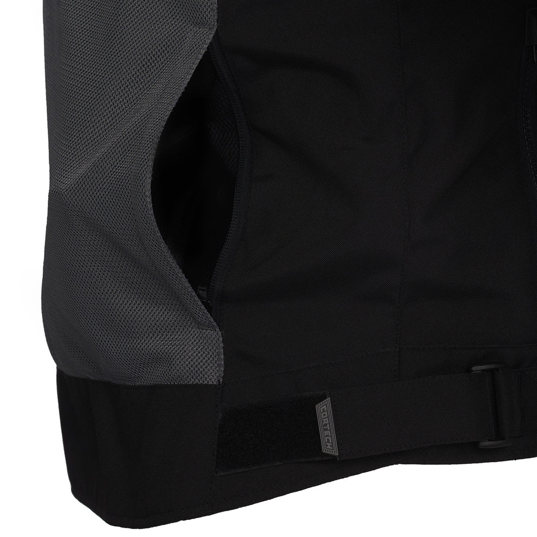 Cortech Aero-Flo 2.0 Jacket Black/Grey - Close up of Open Pocket