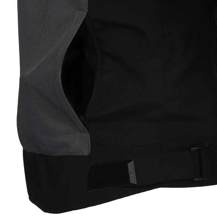 Cortech Aero-Flo 2.0 Jacket Black/Grey - Close up of Open Pocket