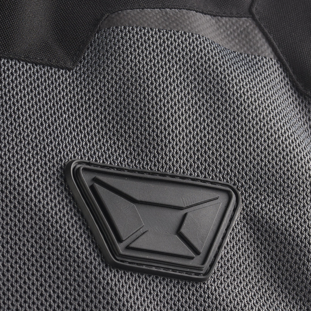 Cortech Aero-Flo 2.0 Jacket Black/Grey - Close up of Chest Logo