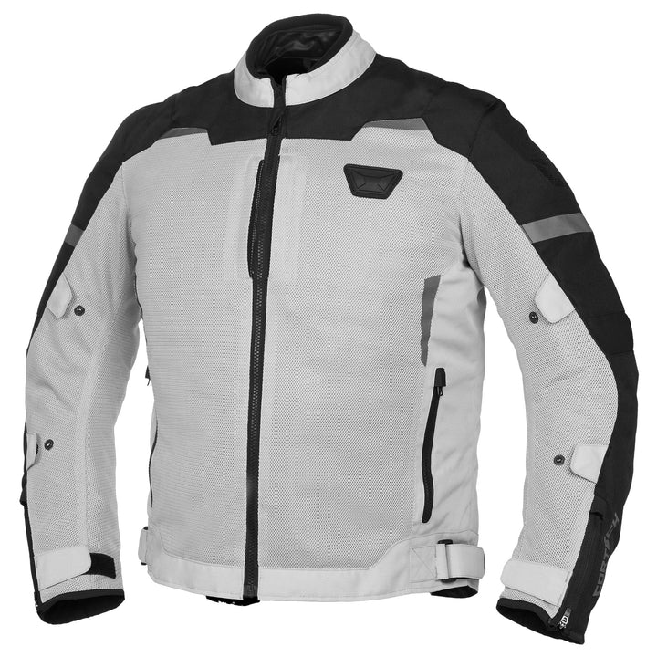 Cortech Aero-Flo 2.0 Jacket Silver - Front View