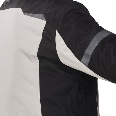 Cortech Men's Aero-Tec 2.0 Jacket Silver - Close-Up from rear of shoulder with open side vent