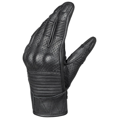 Cortech The Bully Leather 2.0 Gloves Black - Back of Hand Side View