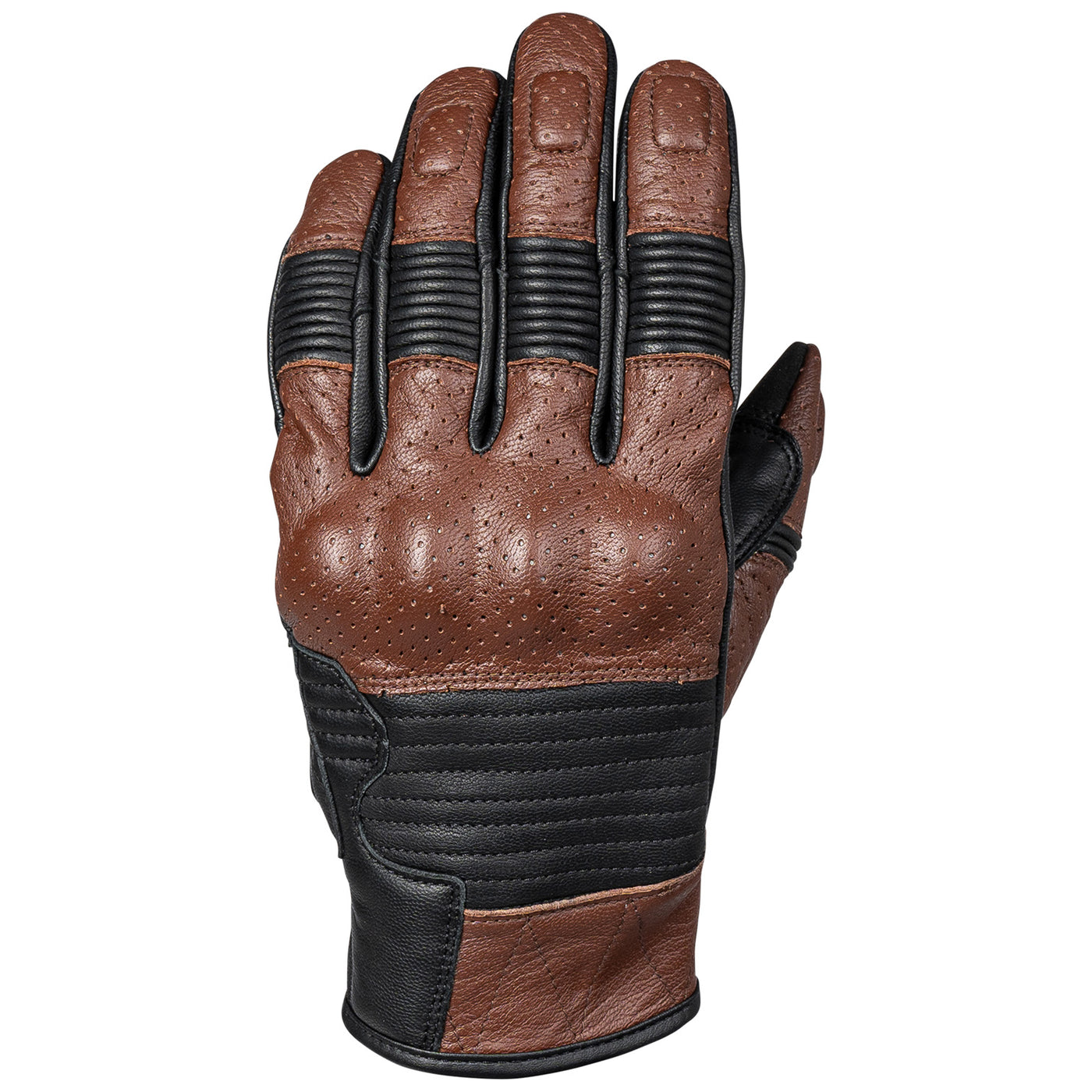 Cortech The Bully Leather 2.0 Gloves Tobacco - Back of Hand View