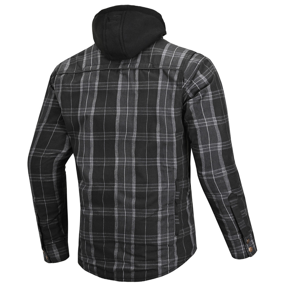 Cortech El Camino Riding Flannel Black/Grey - Rear View
