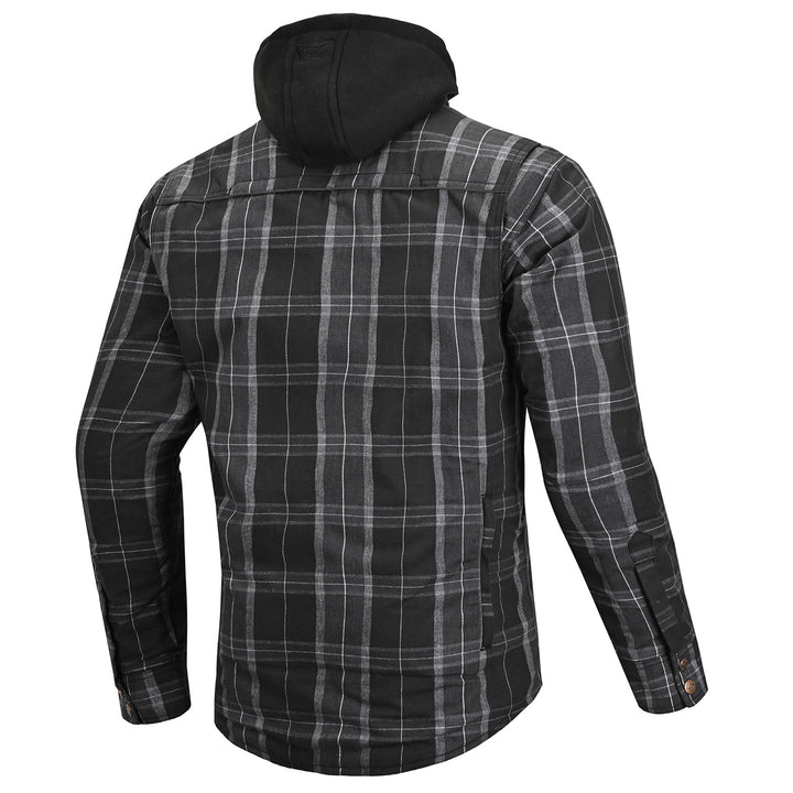 Cortech El Camino Riding Flannel Black/Grey - Rear View