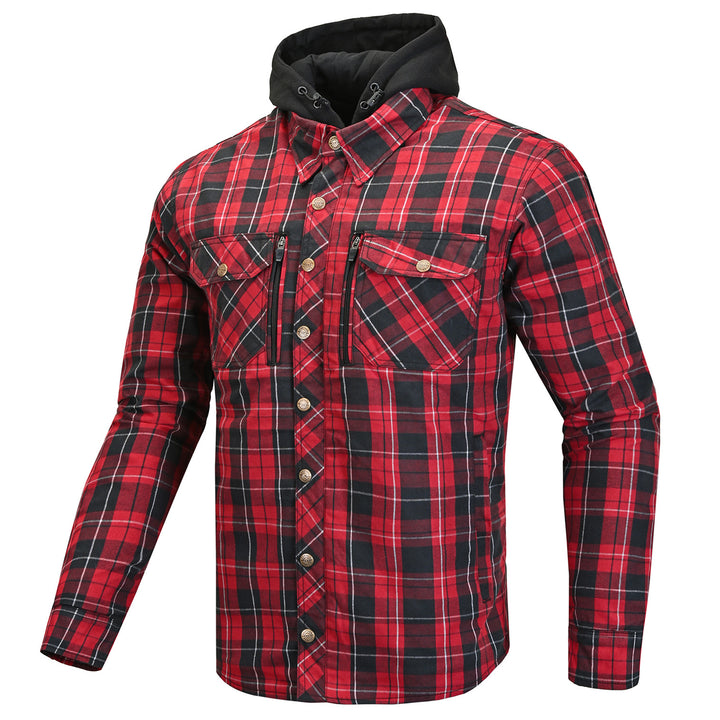 Cortech El Camino Riding Flannel Red/Black - Front View