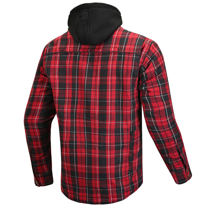 Cortech El Camino Riding Flannel Red/Black - Rear View