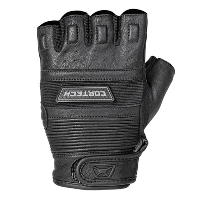 Cortech Flip-Off Fingerless Gloves Black - Back of Hand View