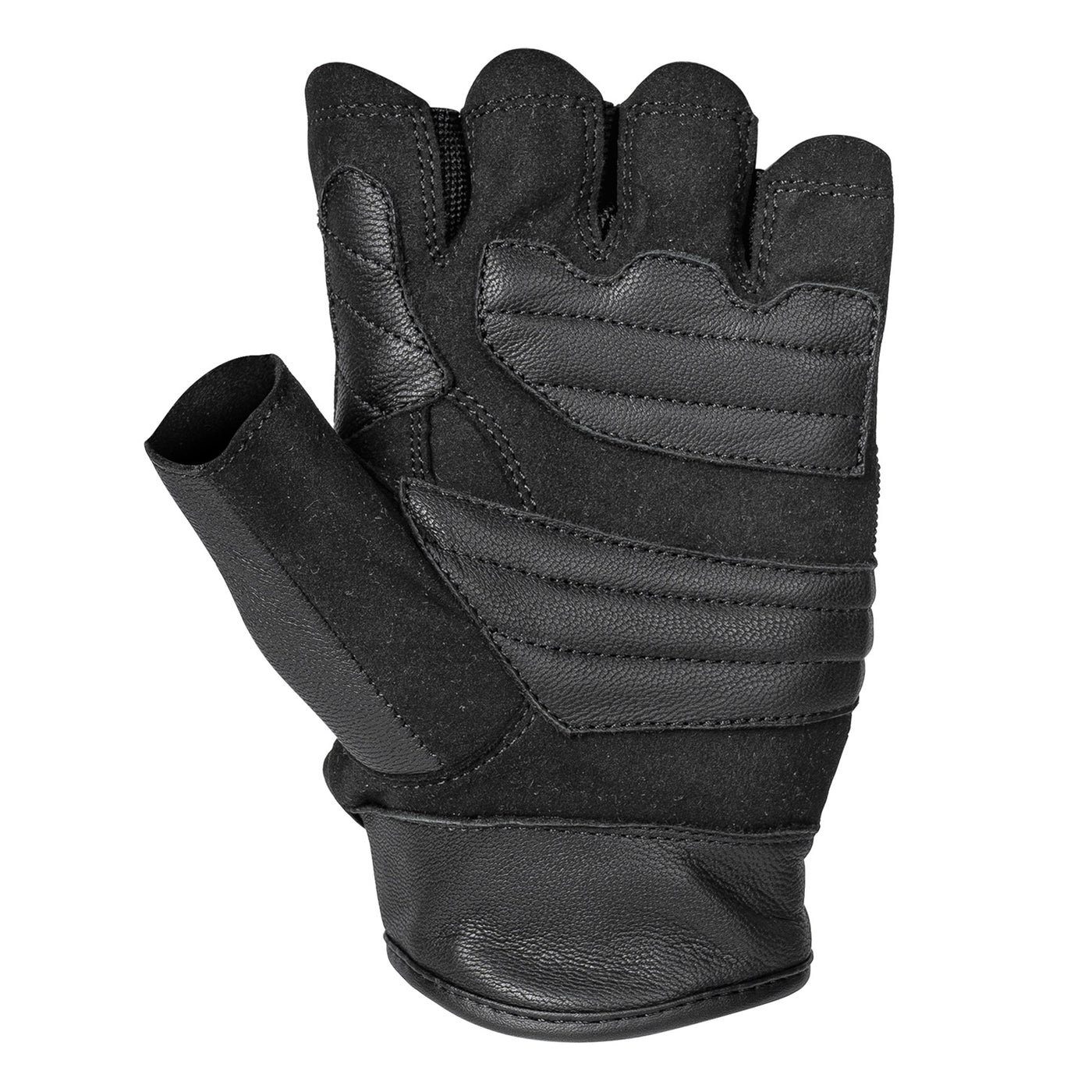 Cortech Flip-Off Fingerless Gloves Black - Palm View