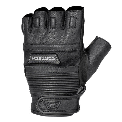 Cortech Flip-Off Fingerless Gloves Black - Back of Hand Side View