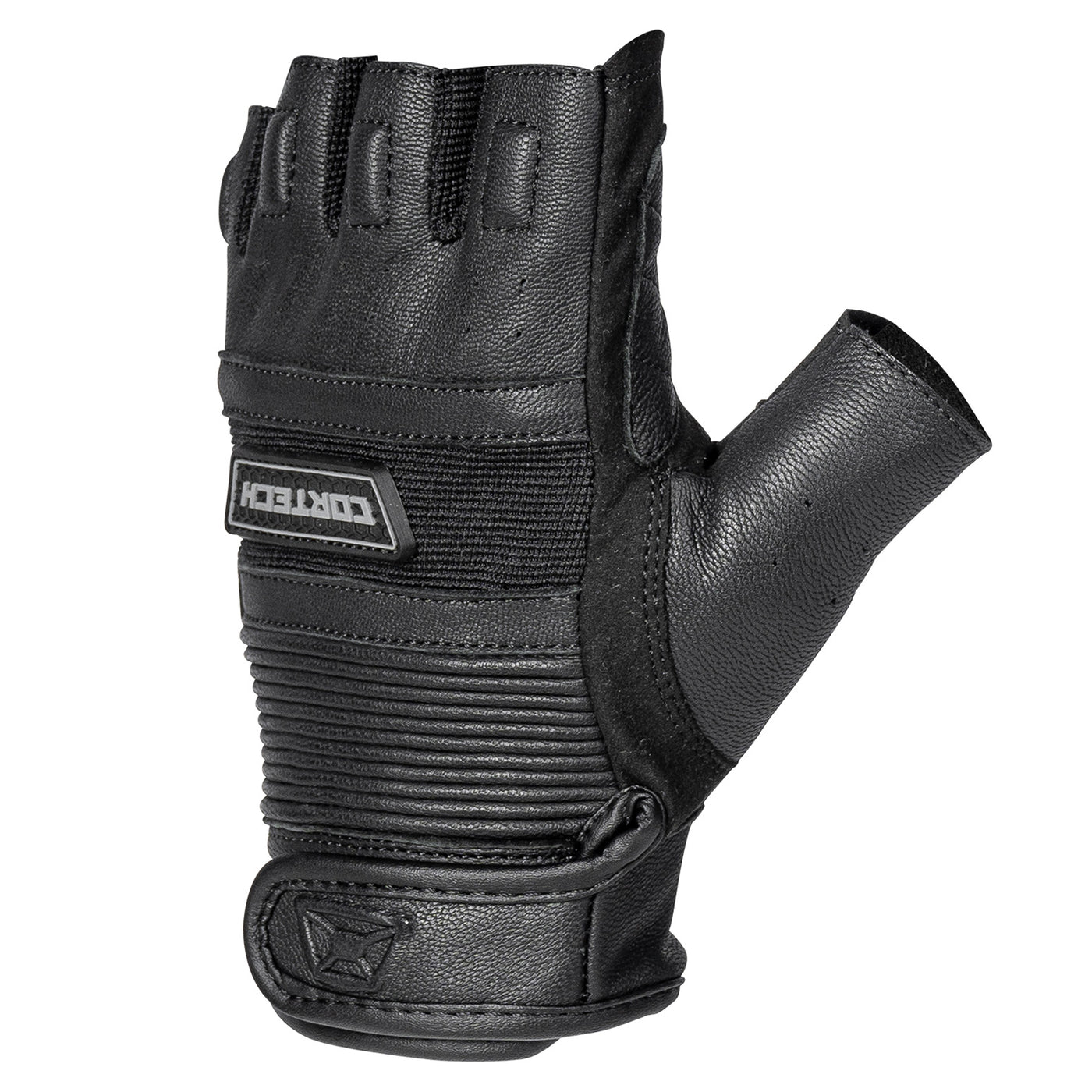 Cortech Flip-Off Fingerless Gloves Black - Side View