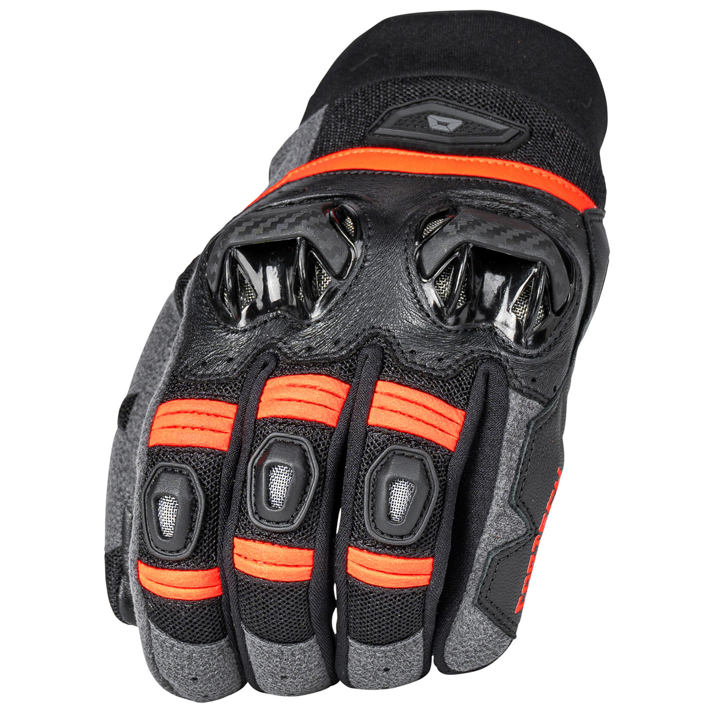 Cortech Men's Hyper-Flo 2.0 Gloves Red - Angled Back of Hand View with Fingers Bent Forward