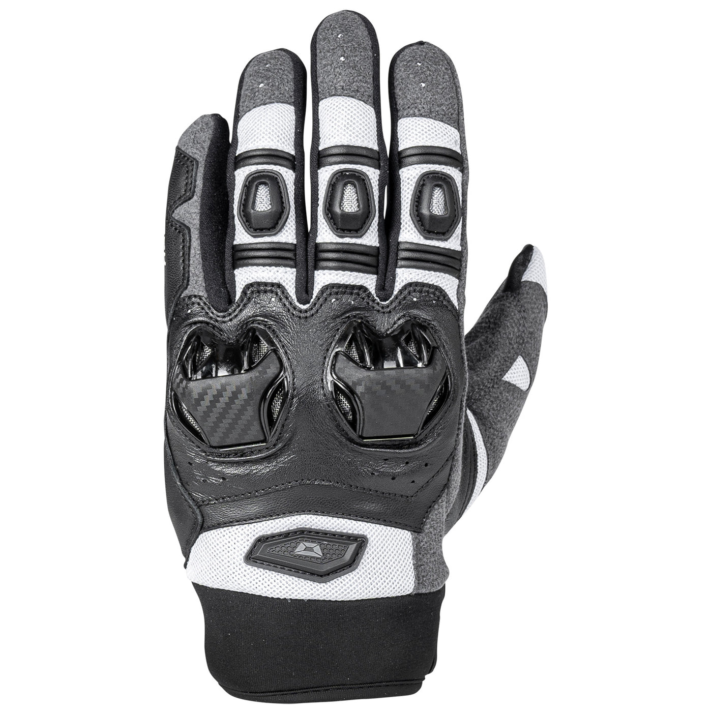 Cortech Men's Hyper-Flo 2.0 Gloves White - Back of Hand View