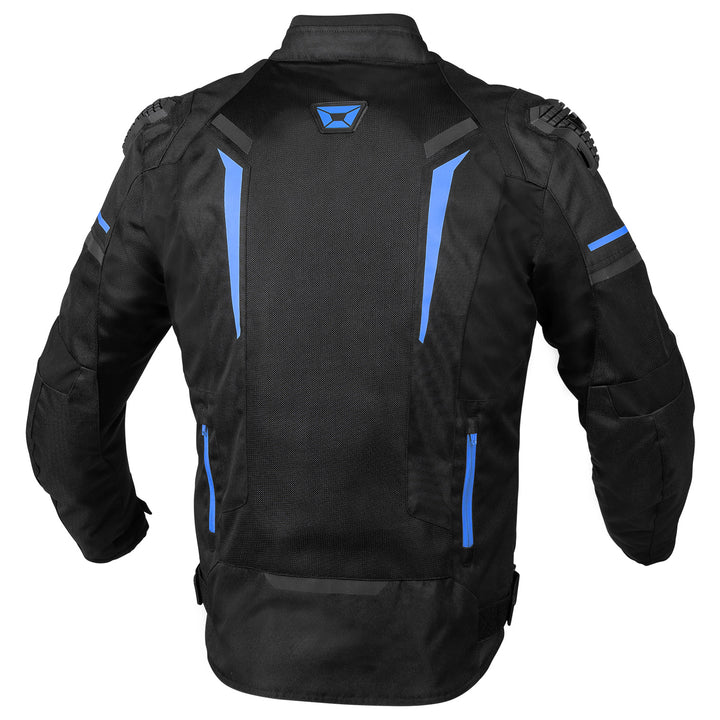 Cortech Men's Hyper-Flo Air 2.0 Jacket Black/Blue - Rear View