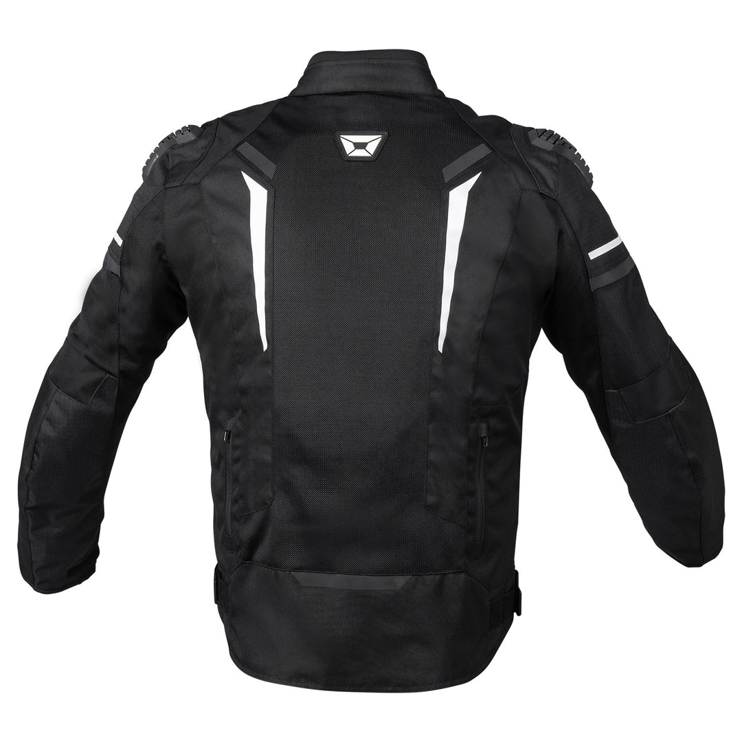 Cortech Men's Hyper-Flo Air 2.0 Jacket Black/White - Rear View