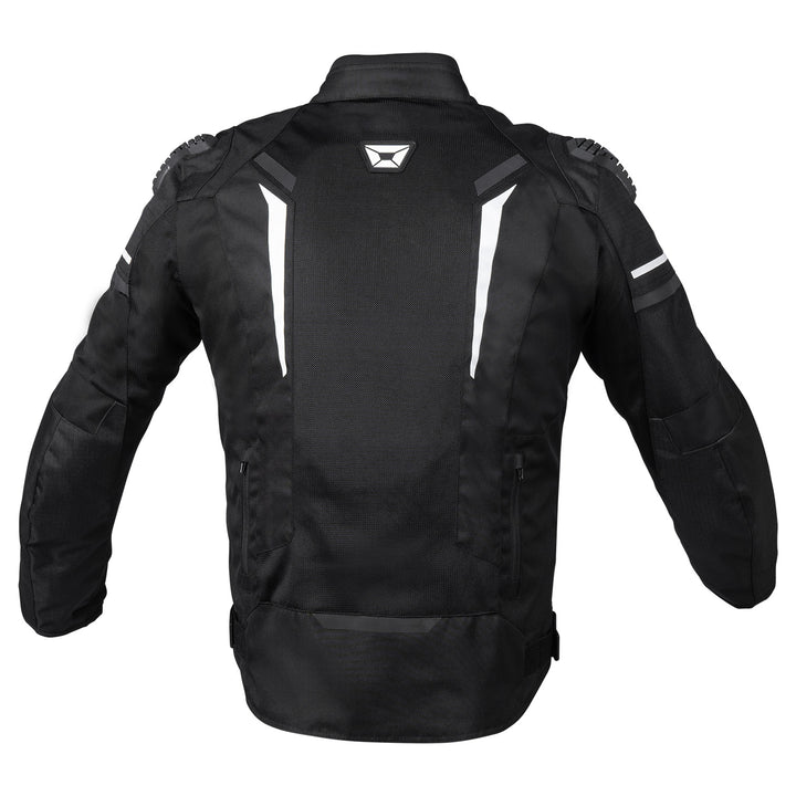 Cortech Men's Hyper-Flo Air 2.0 Jacket Black/White - Rear View