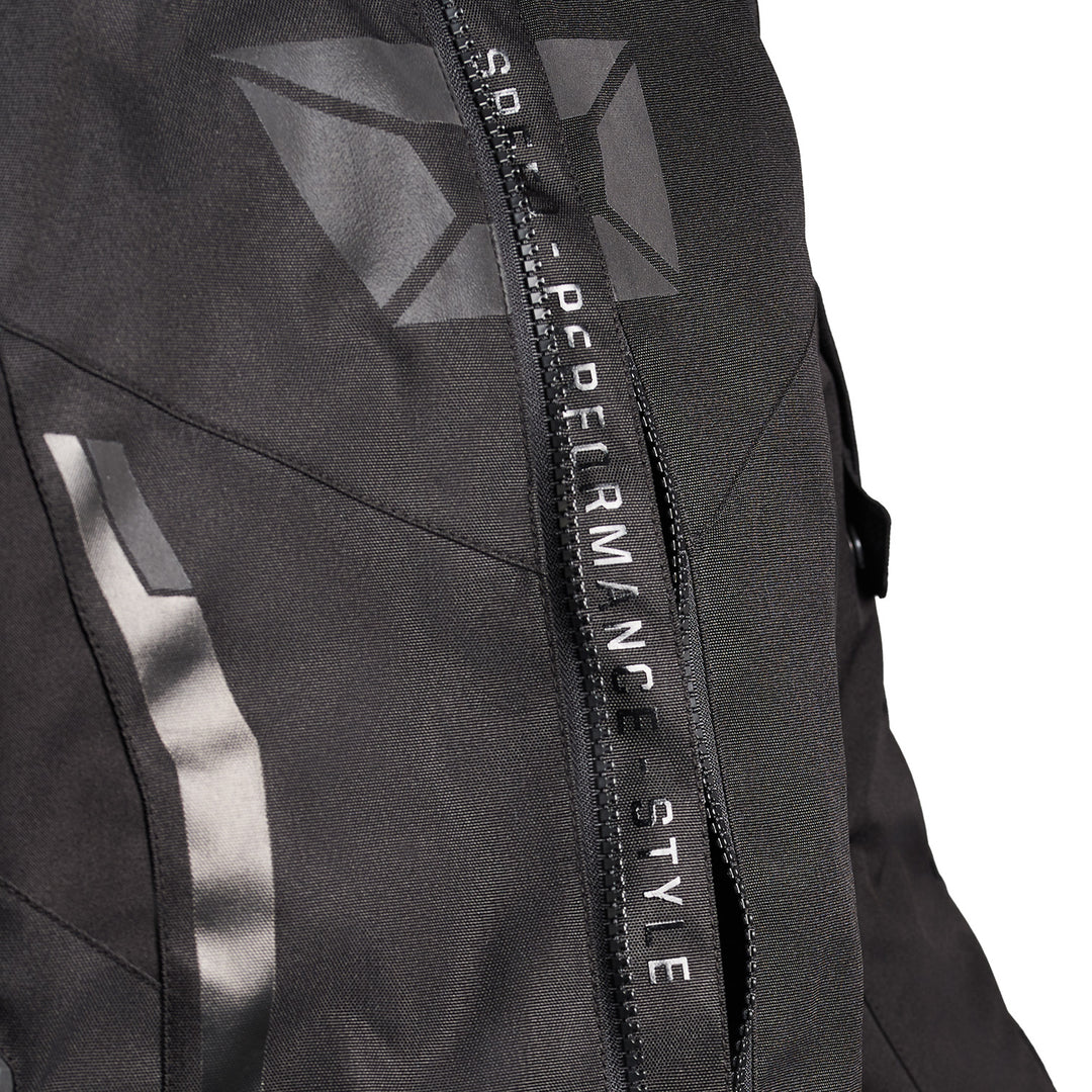 Cortech Men's Hyper-Tec 2.0 Jacket Black - Close-Up of Open Front Zipper