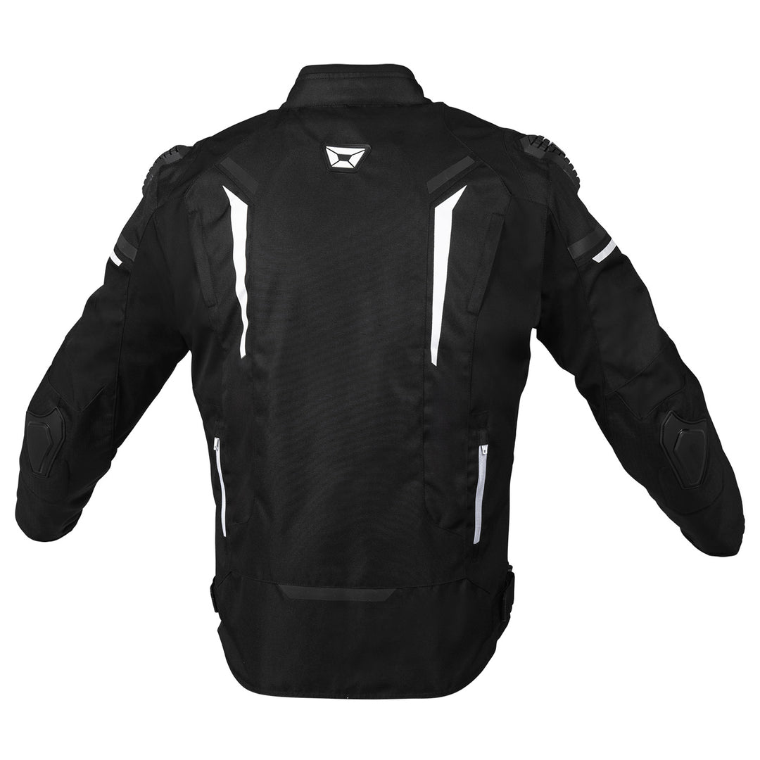 Cortech Men's Hyper-Tec 2.0 Jacket Black/White - Rear View