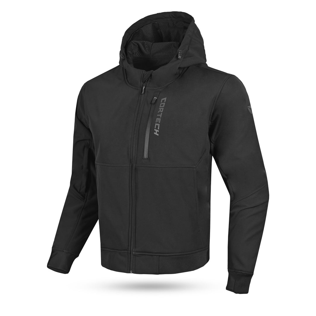 Cortech Meta Hoodie Black - Front View