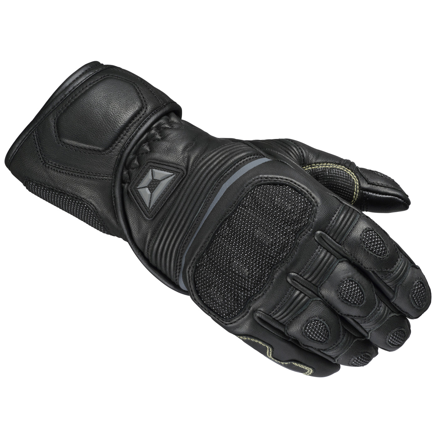 Cortech Scarab V3 Winter Gloves Black - Back of Hand View