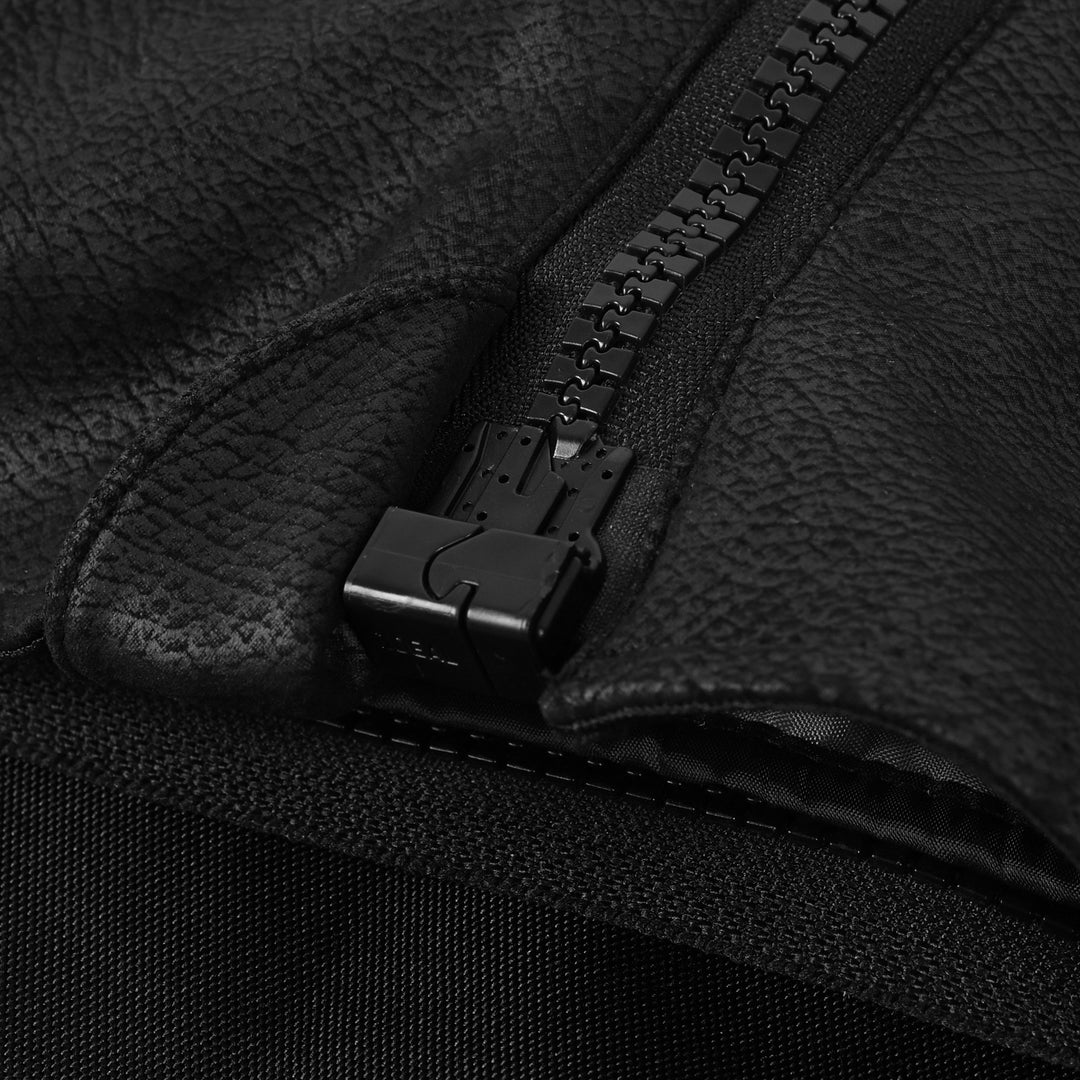 Cortech Shadow AX Jacket Black - Close-Up of Magnetic Zipper