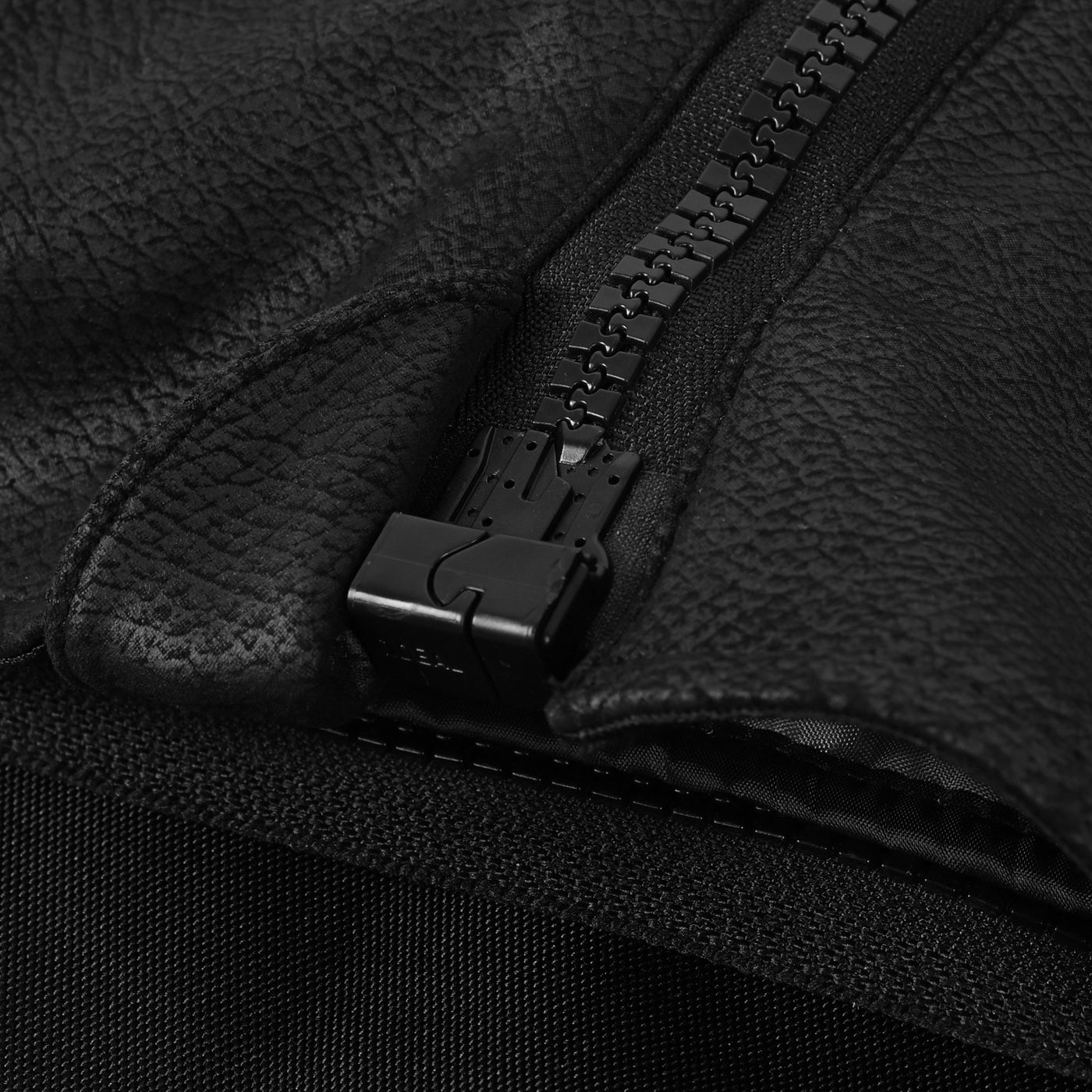 Cortech Shadow AX Jacket Black - Close-Up of Magnetic Zipper