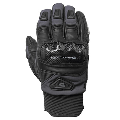 Cortech Sonic-Flo Plus Waterproof Gloves Black/Grey - Back of Hand View