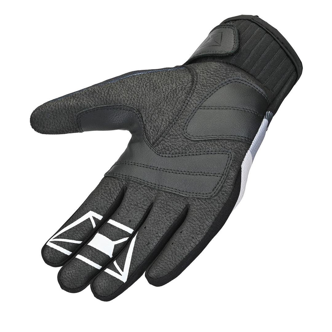 Cortech Standard Issue Flag Gloves Black/Grey - Angled Palm View