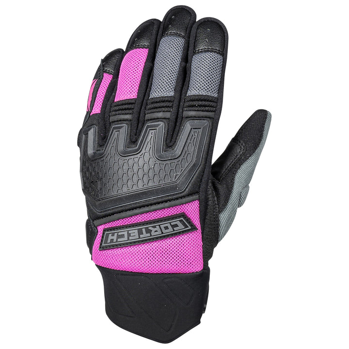 Cortech Women's Aero-Flo 2.0 Glove Pink - Back of Hand Side View