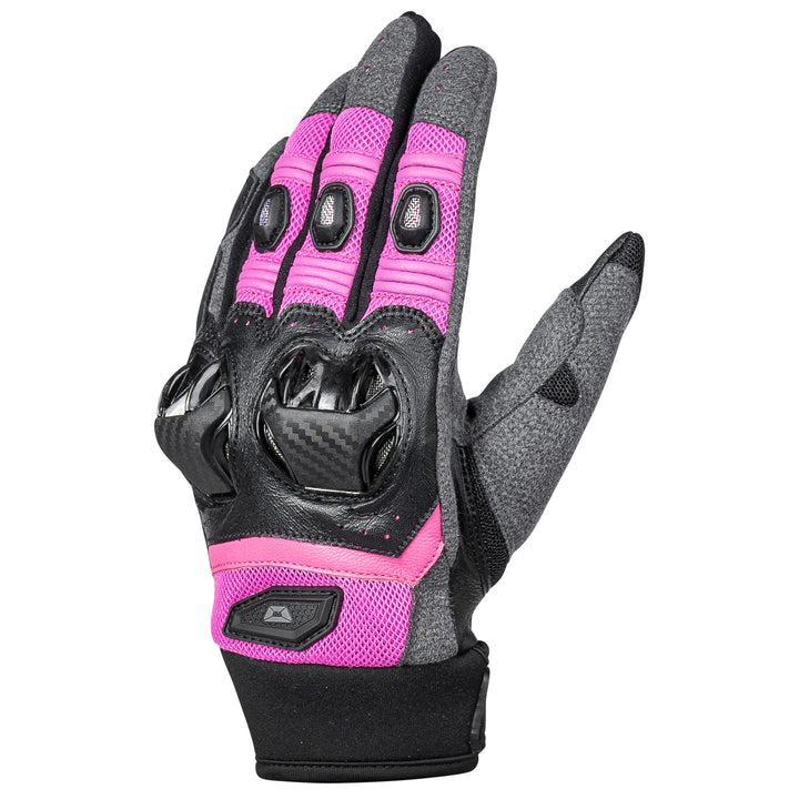 Cortech Women's Hyper-Flo 2.0 Glove Pink - Back of Hand Side View