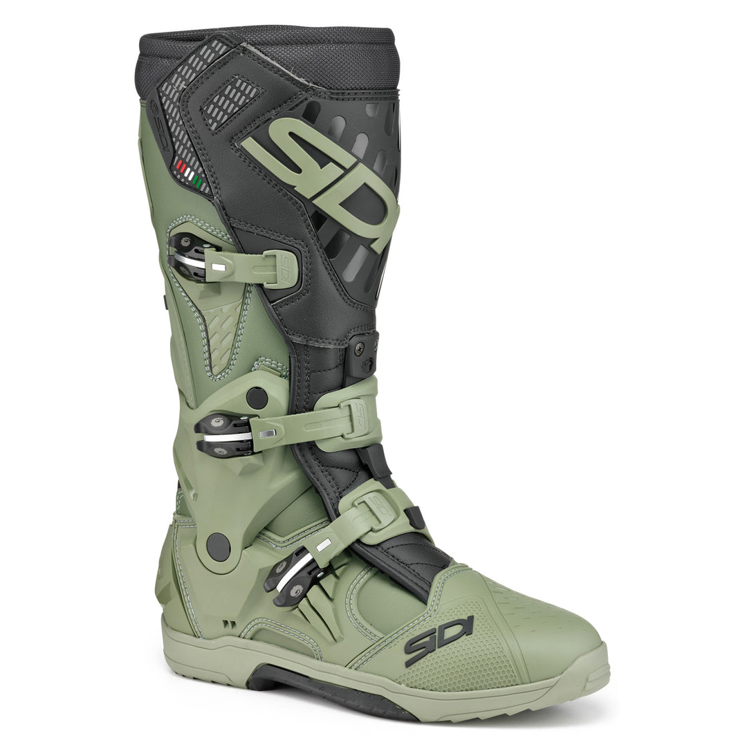 Sidi Cross Air SL Boots Army/Black - Front Side View