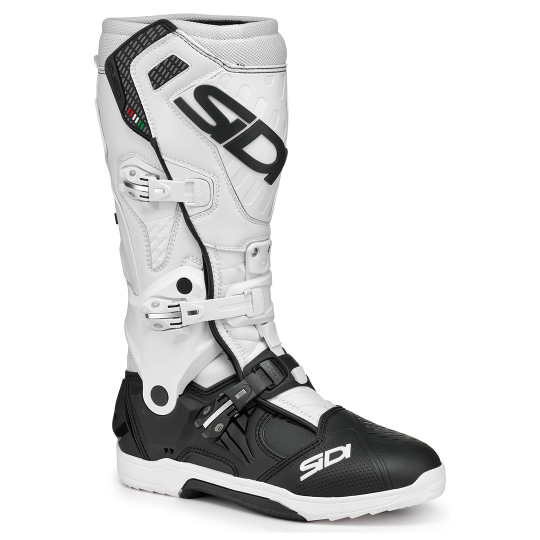 Sidi Cross Air SL Boots Black/White - Front Side View
