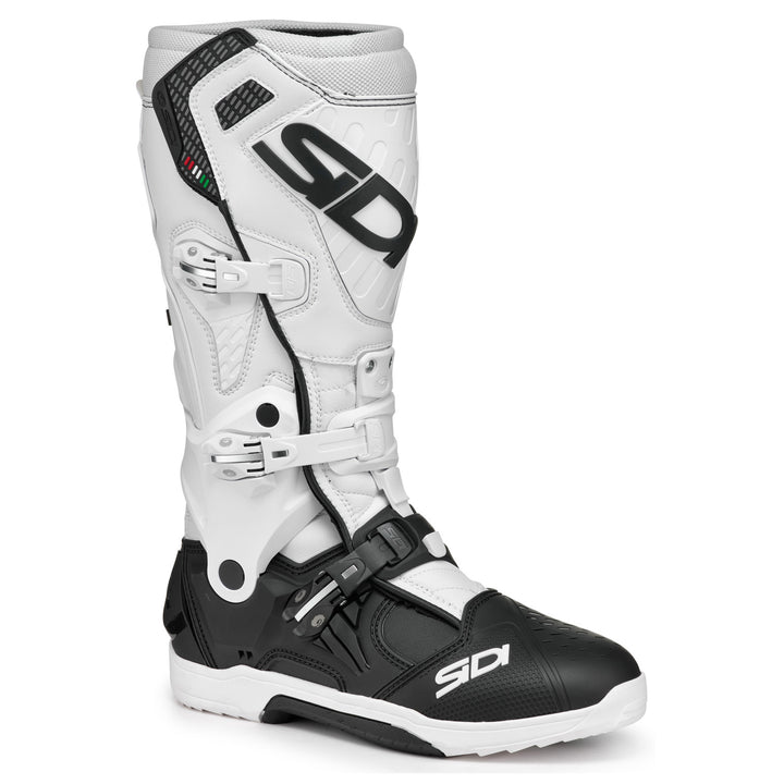 Sidi Cross Air SL Boots Black/White - Front Side View