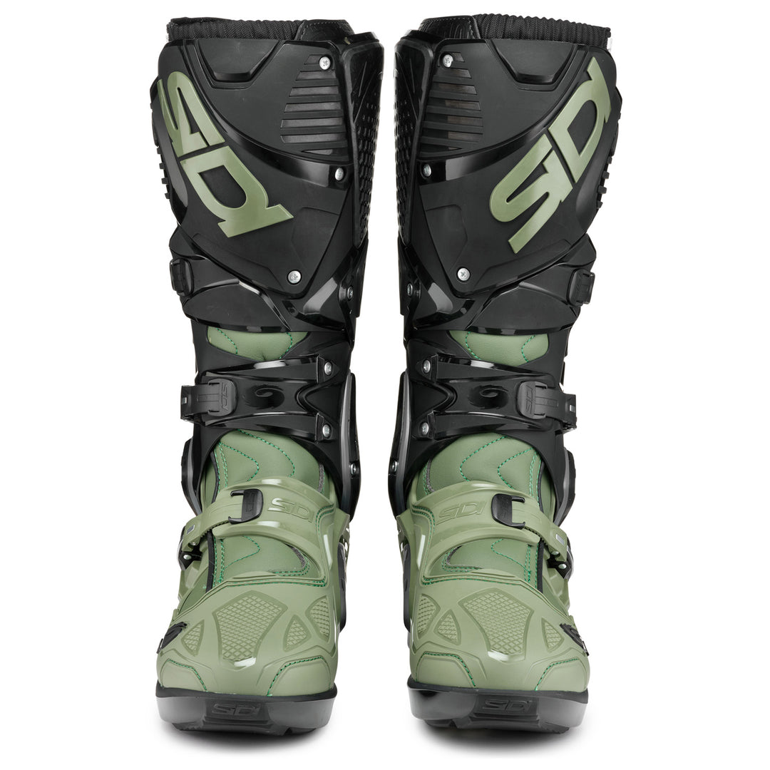 Sidi Crossfire 3 SRS Boots Army/Black - Front View of Pair