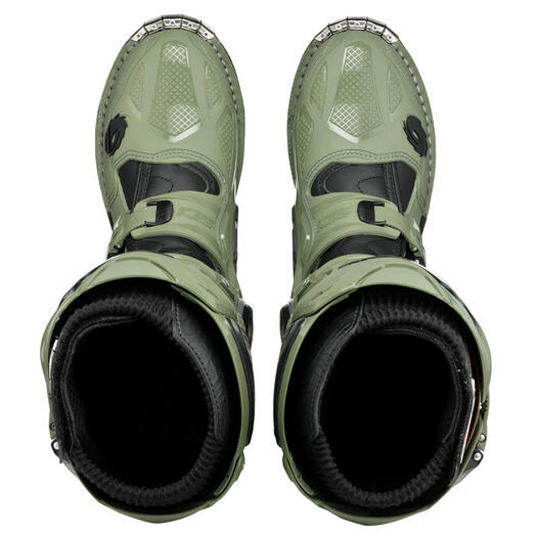 Sidi Crossfire 3 TA Boot Army/Black - Top Down View of Pair