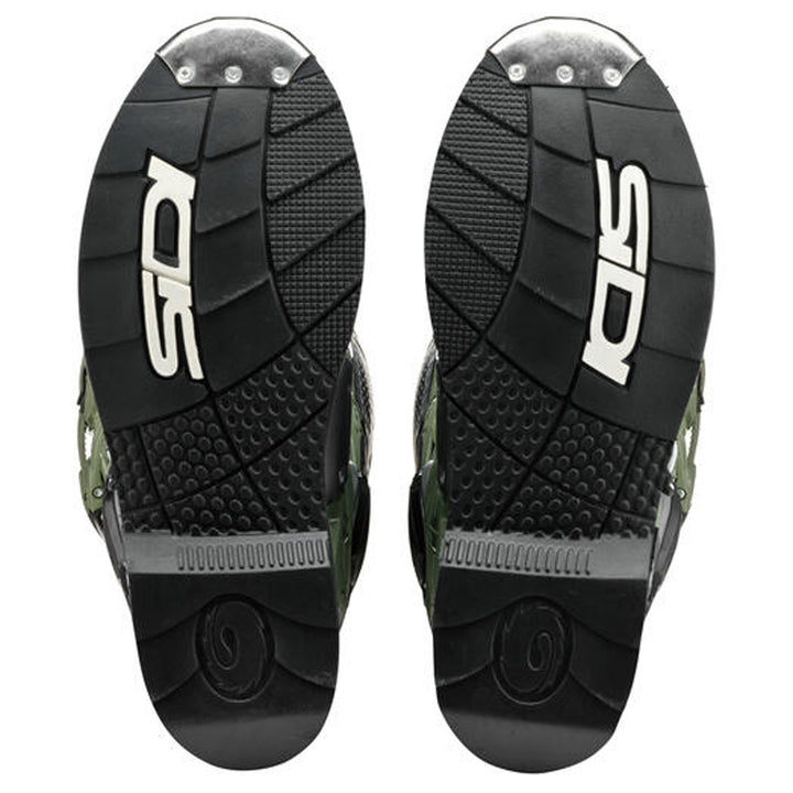 Sidi Crossfire 3 TA Boot Army/Black - Sole View of Pair
