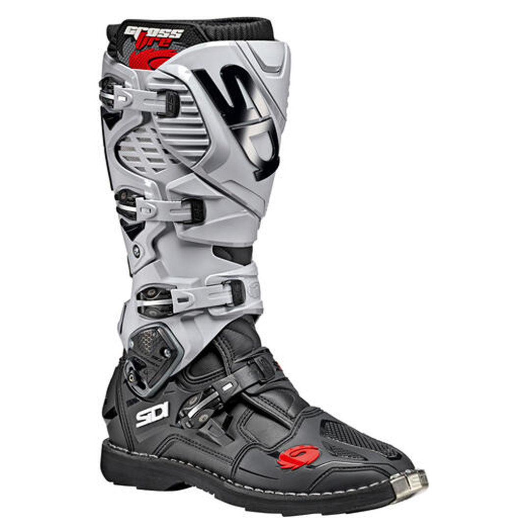 Sidi Crossfire 3 TA Boot Black/Ash - Front Side View