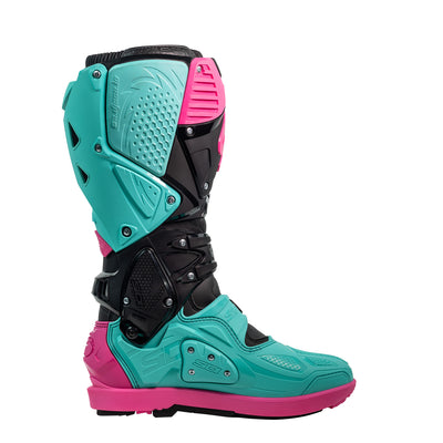 Sidi Crossfire 3 SRS Boots Black/Mint/Pink - Inner Side View