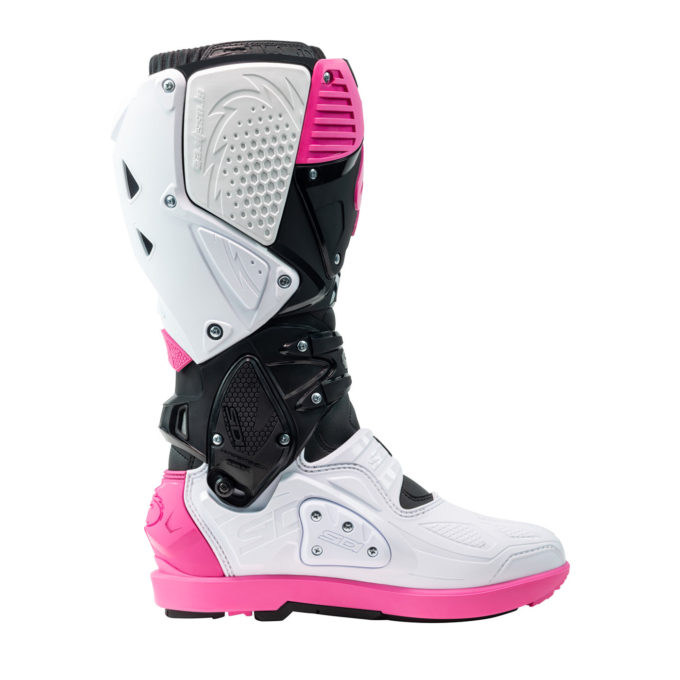 Sidi Crossfire 3 SRS Boots Black/White/Pink - Inner Side View