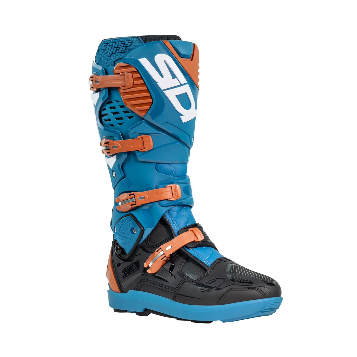 Sidi Crossfire 3 SRS Boots Petrol/Bronze - Front Side View