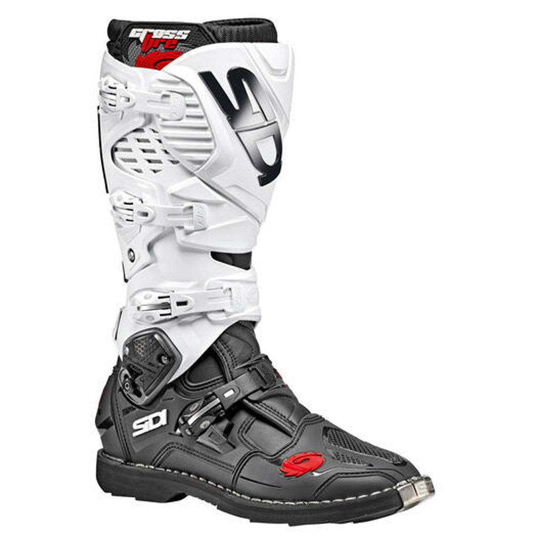 Sidi Crossfire 3 TA Boot Black/White - Front Side View