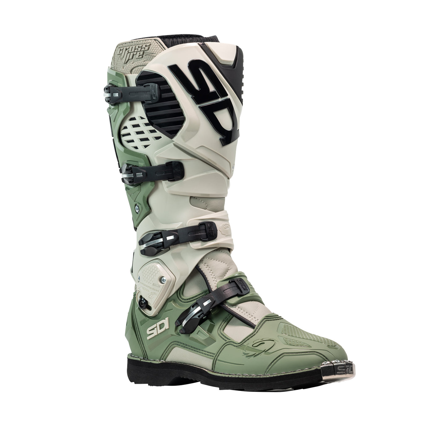 Sidi Crossfire 3 TA Boot Army/Sand - Front Side View