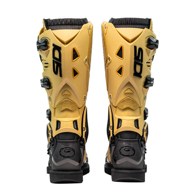 Sidi Crossfire 3 TA Boot Gold/Black - Rear View of Pair