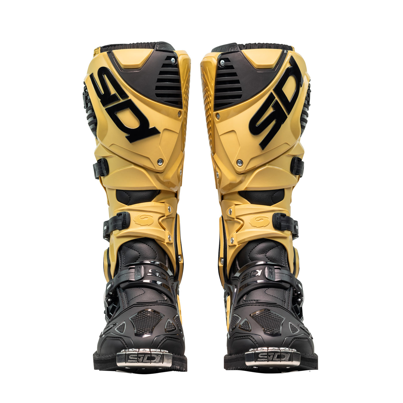 Sidi Crossfire 3 TA Boot Gold/Black - Front View of Pair