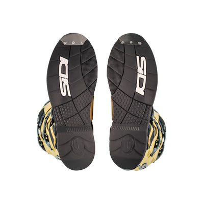 Sidi Crossfire 3 TA Boot Gold/Black - Sole View of Pair