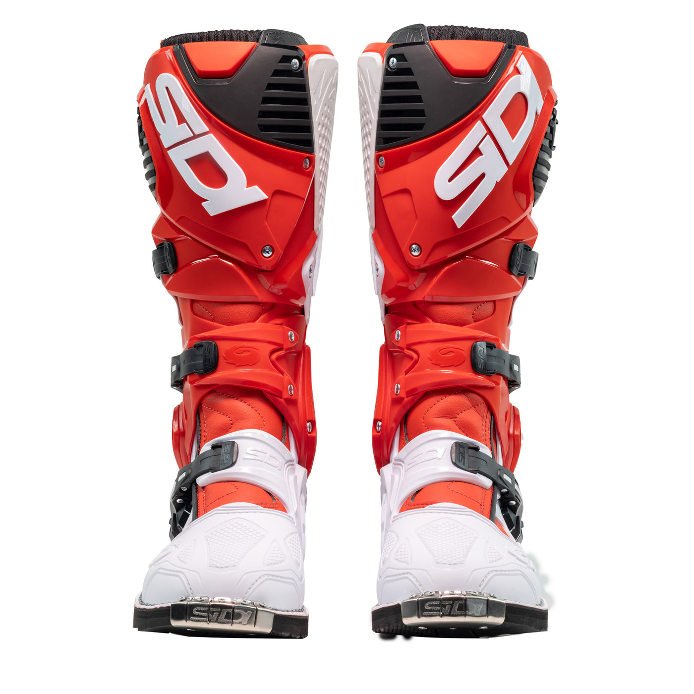 Sidi Crossfire 3 TA Boot Red/White - Front View of Pair