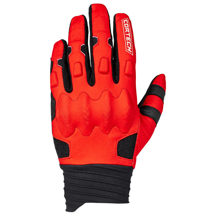 Cortech Lite Gloves Red/Black - Back of Hand View
