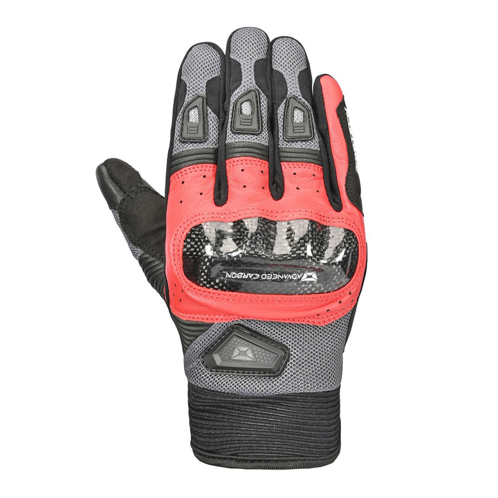 Cortech Apex Air Gloves Red - Back of Hand View