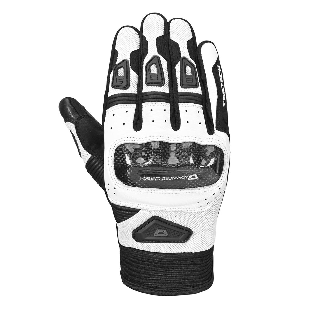 Cortech Apex Air Gloves White - Back of Hand View